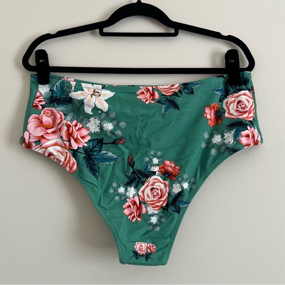 *3 for $10* nwt: bree floral high waisted cheeky bikini bottoms - Picture 4 of 8